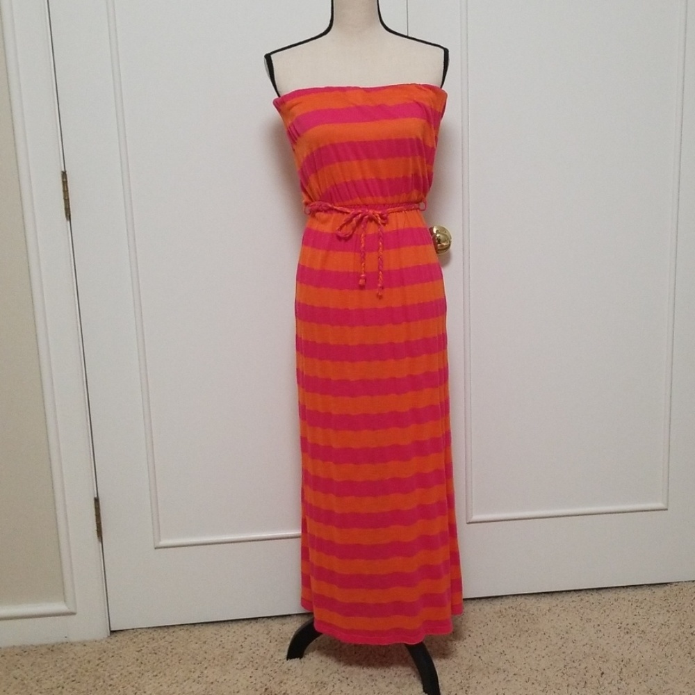 Long summer strapless dress